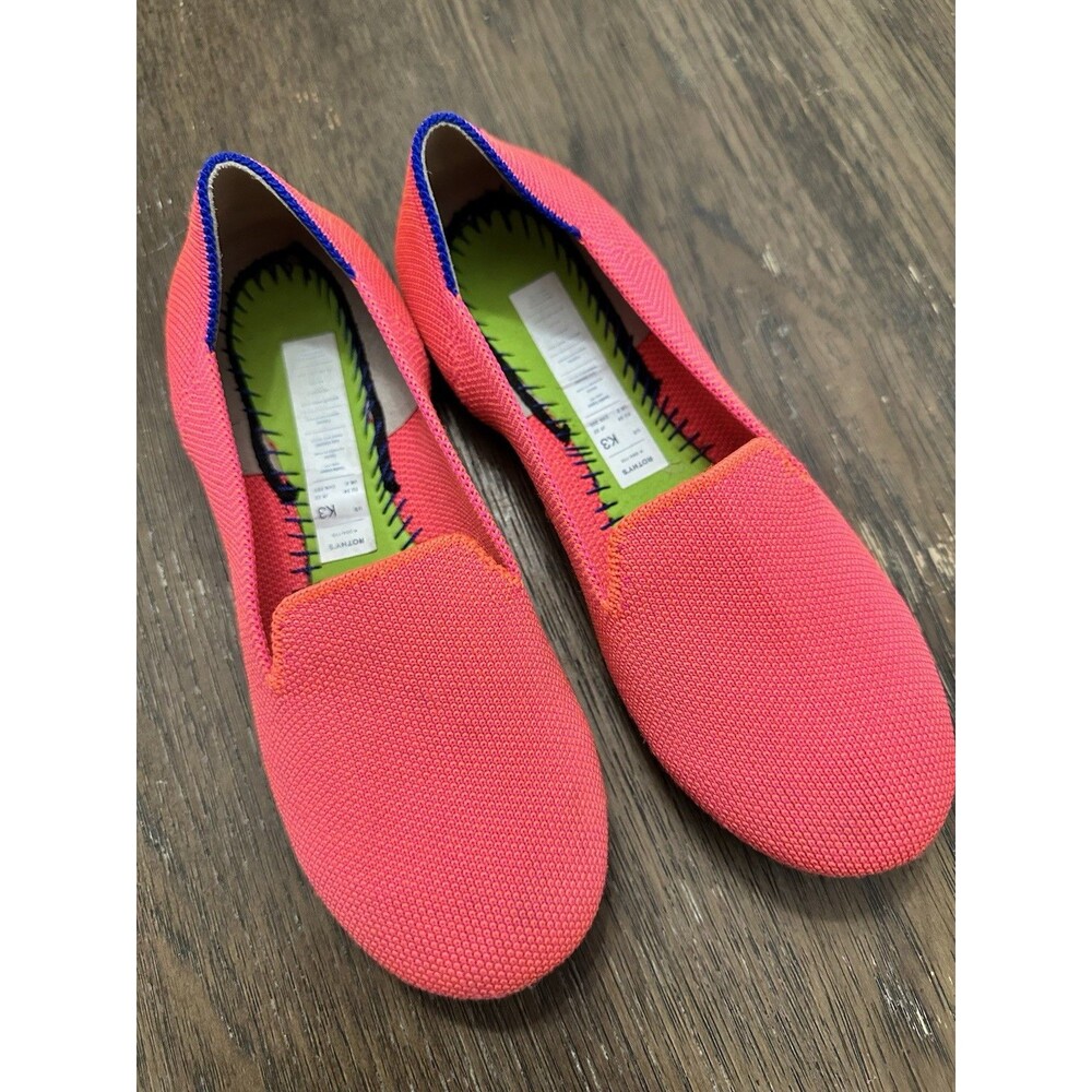 Rothy’s Kids Loafers Flamingo Pink Sz 3 No Inserts Girly Slip On Shoe Flats